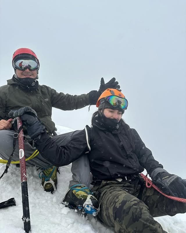 Pamela y Eduardo en la nieve