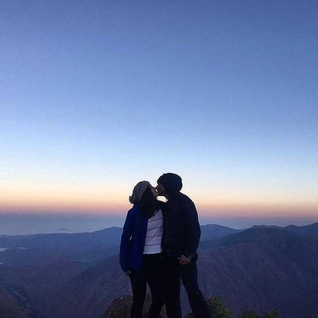 Pamela y Eduardo al atardecer